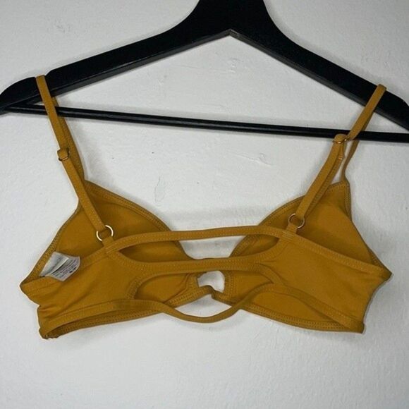 L*SPACE Ross Bralette Keyhole Strappy Bikini Top in Bronze Womens Size Small - Picture 4 of 7